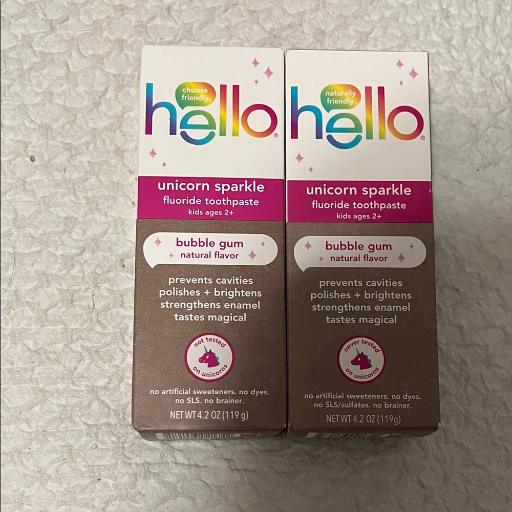 NWT Hello Unicorn Sparkle Toothpastes Bubblegum